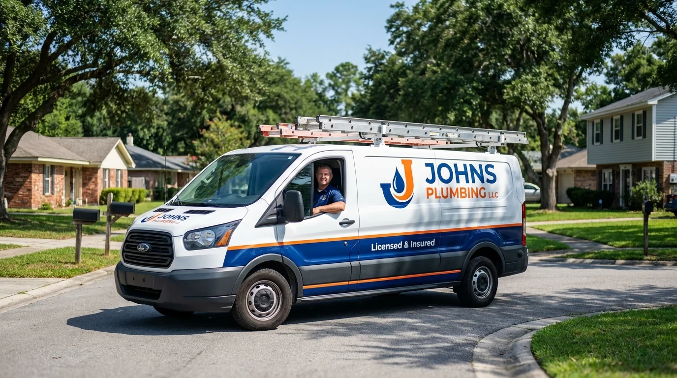 Johns Plumbing LLC service van in Lovell, WY